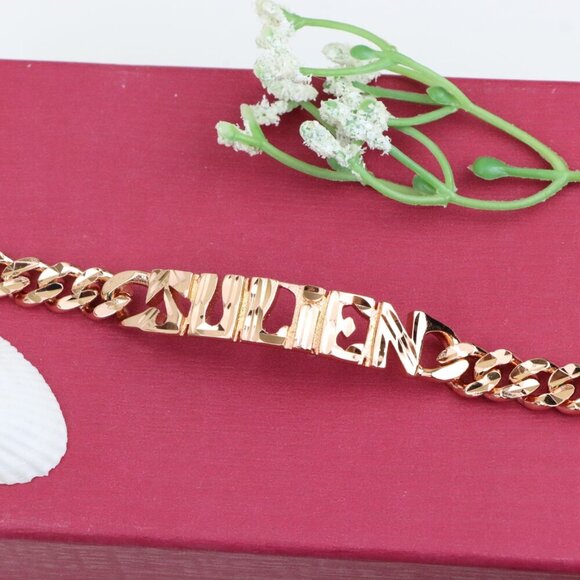 "Rose Gold Designer Bracelet with ""Sudien"" Text Detailing, XPBL1155 - Picture 11 of 12
